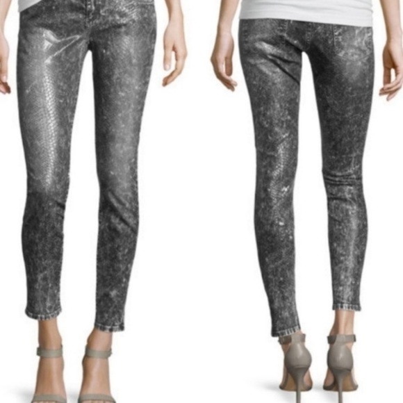 Current Elliott- Ankle Skinny in Snakeskin with metallic finish- 26 - Picture 1 of 9